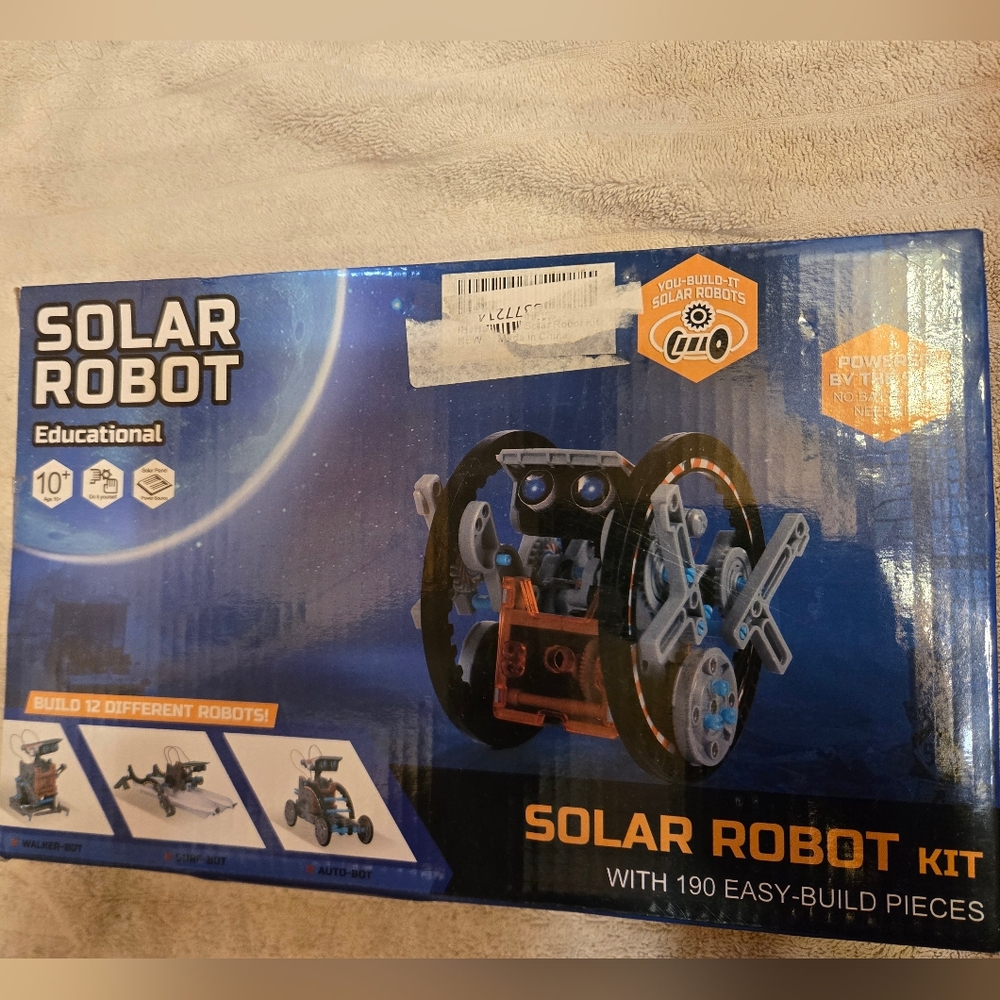 Solar Robot Kit,  190 Pieces, Build 12 Different Robots